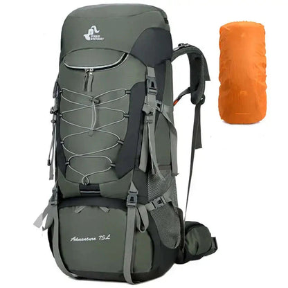 75L Camping-Rucksack mit Regenüberzug und Trinkschlauchanschluss