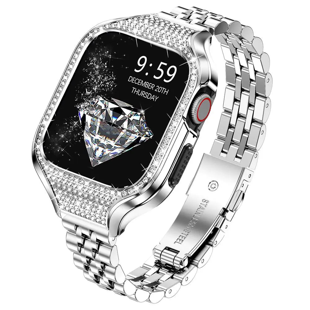 Diamond Steel Elite-Gehäuse und Edelstahlarmband für die Apple Watch