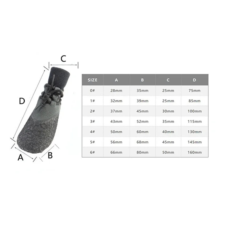 Rutschfeste Hundesocken (4er Set) – Pfotenschutz Indoor &amp; Outdoor