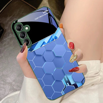 Gradient Blau Glas Handyhülle für Samsung Galaxy