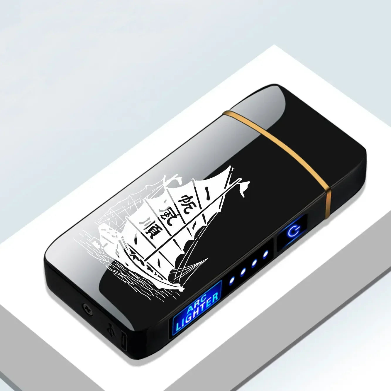 Wiederaufladbares USB-Plasma-Feuerzeug | Doppelte Bogenflamme windresistent