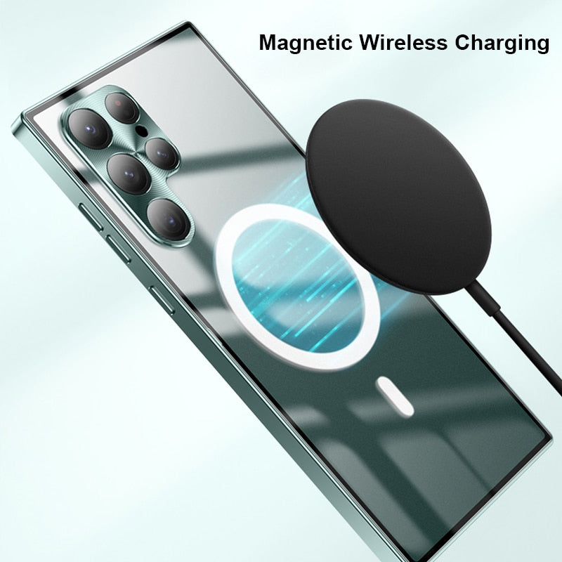 Magnetische Wireless Charging Metallhülle für Samsung Galaxy S23-S22 Serie