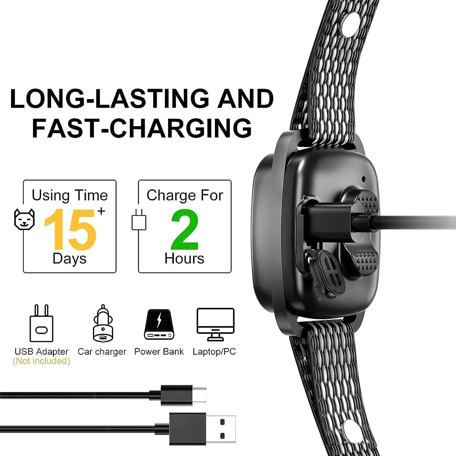 SmartSafe No-Bark Halsband für kleine Hunde | Anti-Bell wiederaufladbar