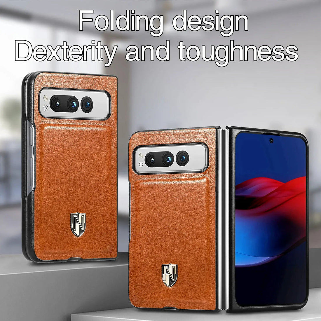 NobleGuard ProCase Echtlederhülle für Pixel Fold Phone