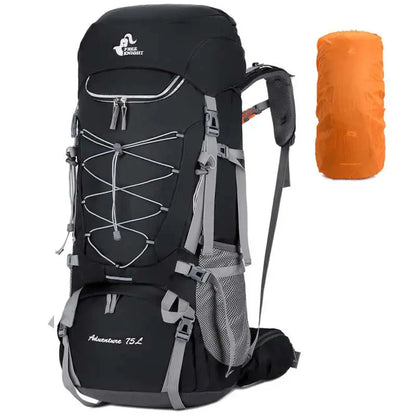 75L Camping-Rucksack mit Regenüberzug und Trinkschlauchanschluss