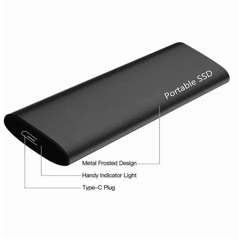 Externes Festplattenlaufwerk 4 To | Ultradünner tragbarer USB-C-Speicher