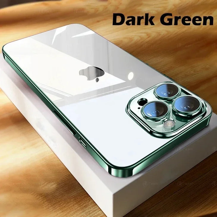 Luxuriöse Plattierung Transparente Handyhülle Für iPhone