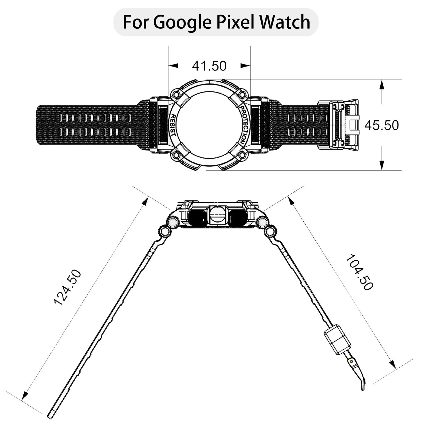 Zelara-Armband und Gehäuseschutz für Google Pixel Watch | Pixel Watch 2