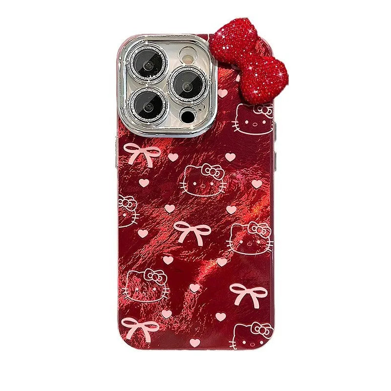 Hello Kitty Rote Schleife Diamant Case