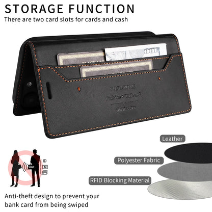 RFID Flip Leder Samsung S25/S24/S23 Magnetische Brieftaschenhülle
