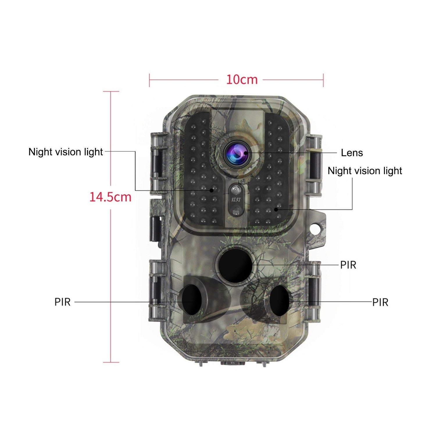 4K 30MP Trail-Kamera mit 2-Zoll-IPS-Bildschirm &amp; 48 Infrarot-LEDs für die Jagd