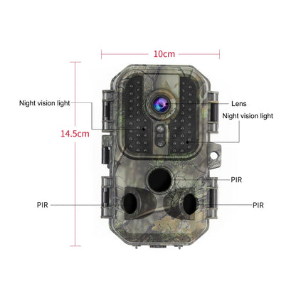 4K 30MP Trail-Kamera mit 2-Zoll-IPS-Bildschirm &amp; 48 Infrarot-LEDs für die Jagd