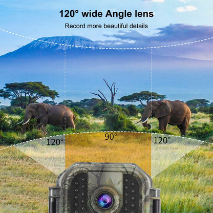 4K 30MP Trail-Kamera mit 2-Zoll-IPS-Bildschirm &amp; 48 Infrarot-LEDs für die Jagd