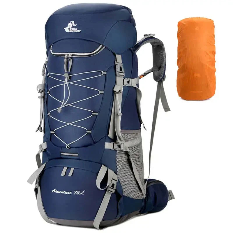 75L Camping-Rucksack mit Regenüberzug und Trinkschlauchanschluss