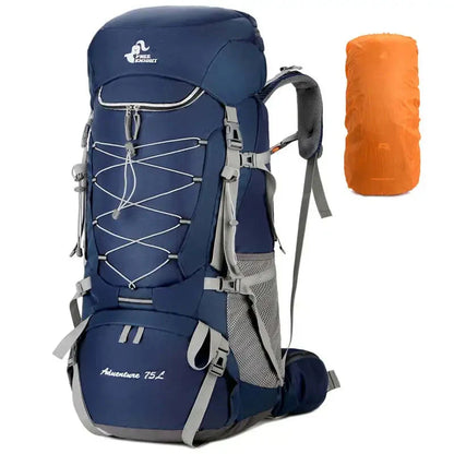 75L Camping-Rucksack mit Regenüberzug und Trinkschlauchanschluss