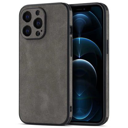 Echtes PU-Leder Farbhülle für iPhone