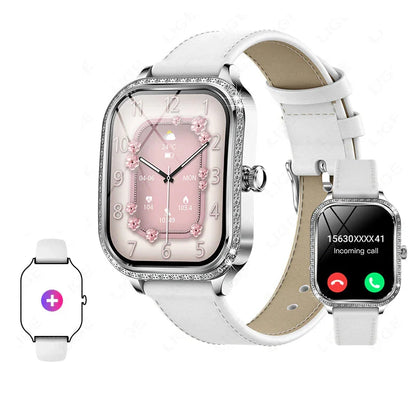 Stylische wasserdichte Smartwatch für Frauen mit Fitness-Tracking &amp; Bluetooth-Anruffunktion