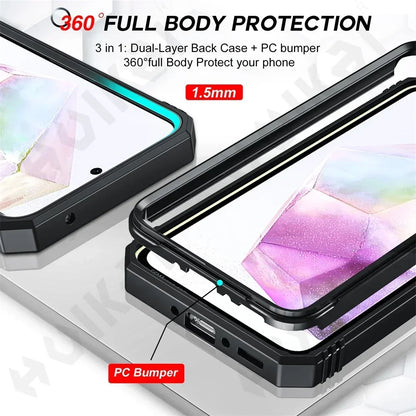 Ultimative 360° Schutz Slider Hülle für Samsung Galaxy