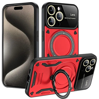 Stoßfeste iPhone 16/15 Magnetring-Halter MagSafe-Hülle