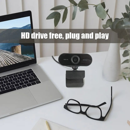 Full HD 1080P Webcam | Flexibel Drehbar | Eingebautes Mikrofon | USB Plug &amp; Play