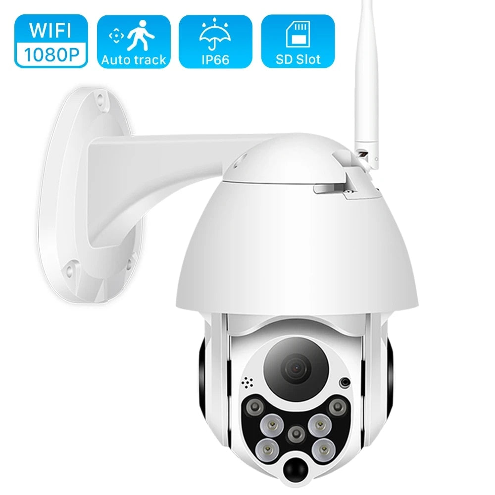 Zelara 1080P Überwachungskamera für den Außenbereich, CCTV, WLAN, IP-Kamera mit 4-fachem Digitalzoom