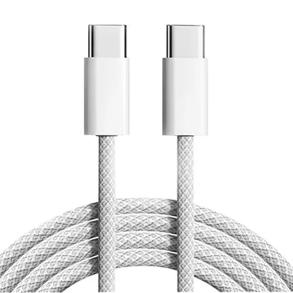 60W USB Typ C zu Typ C Nylon Geflochtenes Lade-Datenkabel