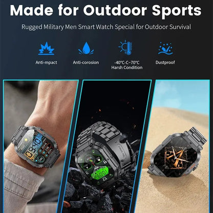 Zelara Hochauflösender 1,96 Zoll Bildschirm Outdoor Sport Fitness Tracker Smartwatch