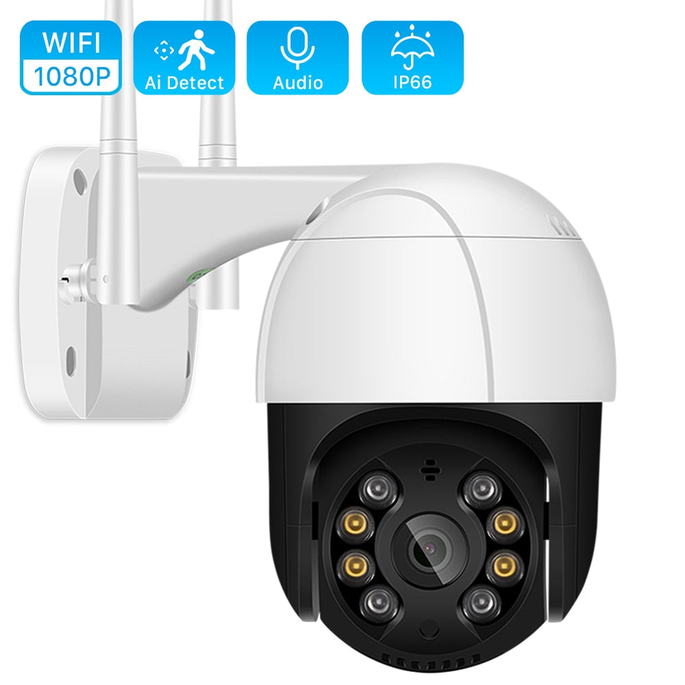 Zelara 1080P Outdoor WIFI IP Wireless Sicherheits-CCTV-Kamera mit AI Personenerkennung