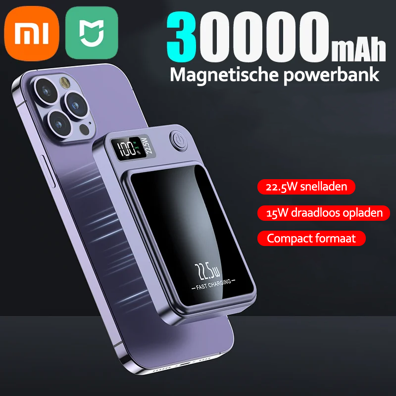 PowerCharge Pro | Drahtlose magnetische Powerbank | Drahtlose Powerbank | Magsafe Powerbank