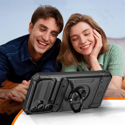 Stoßfeste Samsung Kartenhalterhülle mit magnetischem Ringhalter