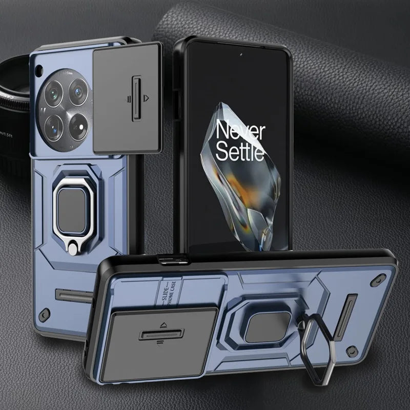 ArmorShield UltraMax-Hülle für OnePlus 12 – Militärgrad Schutz mit Ringgriff &amp; Kickstand