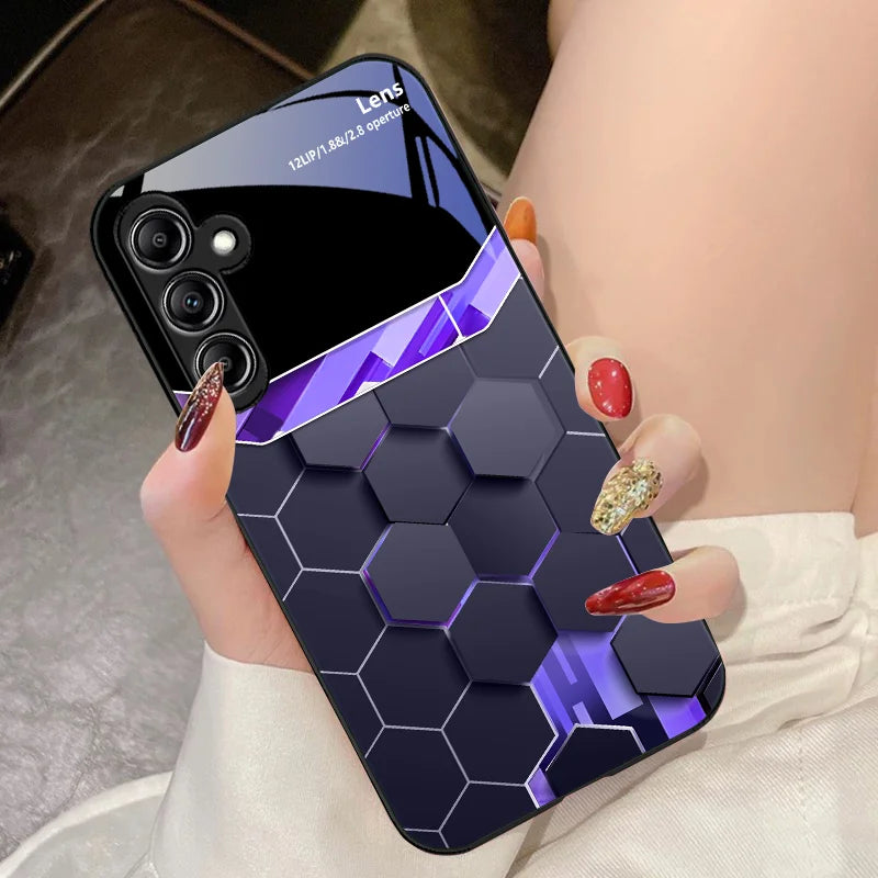 Gradient Blau Glas Handyhülle für Samsung Galaxy
