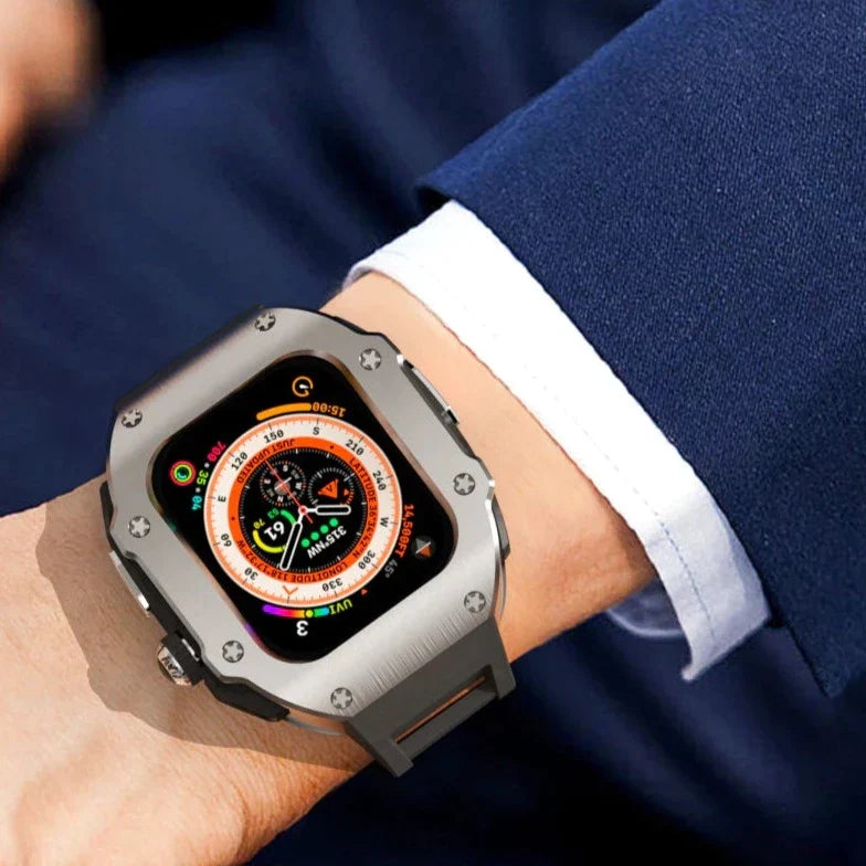 Luxuriöse Apple Watch-Gehäuse aus Edelstahl für die Apple Watch Ultra und Ultra 2