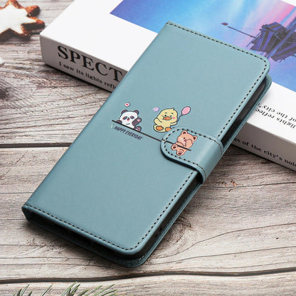 Tierdruck Leder iPhone Magnetische Flip Geldbörse Hülle