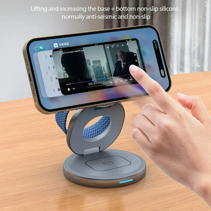 MagCharge 360° – 3-in-1 Rotierende Wireless-Ladestation