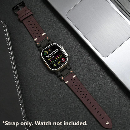 Premium Lederarmband für Apple Watch Series 10 &amp; Ultra 2 – Robustes Luxusarmband