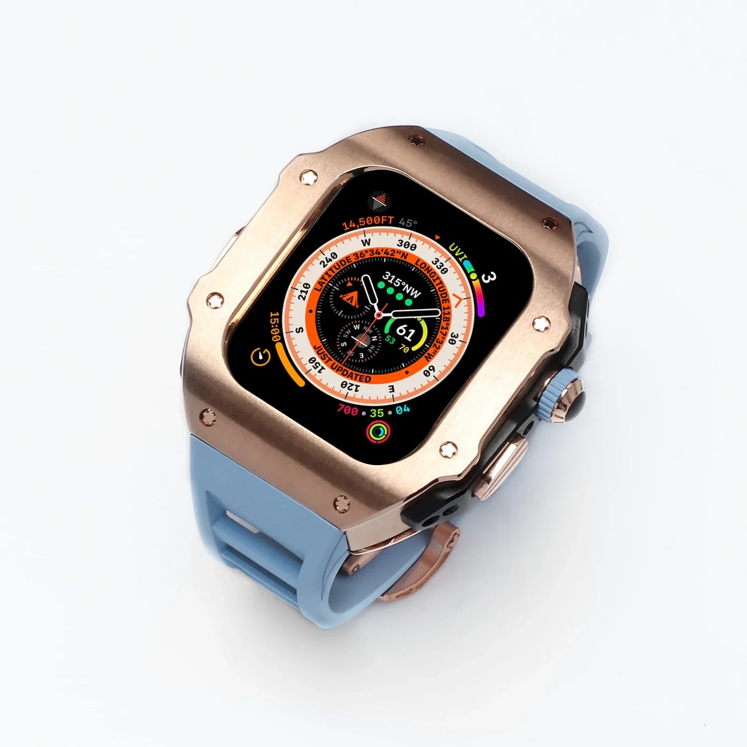 Luxuriöse Apple Watch-Gehäuse aus Edelstahl für die Apple Watch Ultra und Ultra 2