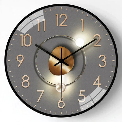 Stille klassische Wanduhr | Nicht-tickendes elegantes Zeitmessgerät für Schlafzimmer und Büro