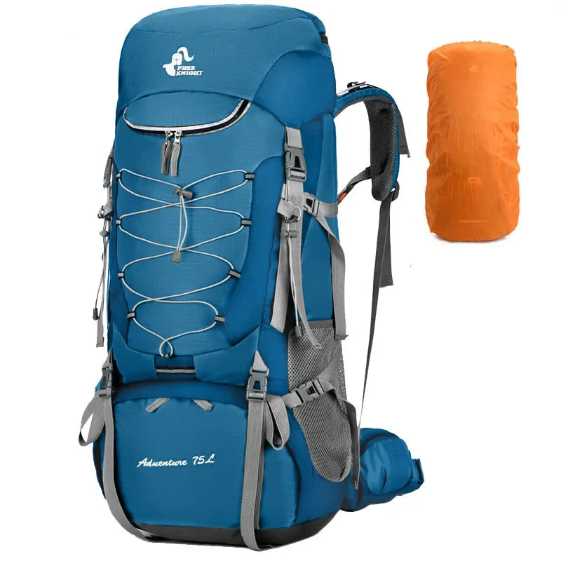 75L Camping-Rucksack mit Regenüberzug und Trinkschlauchanschluss