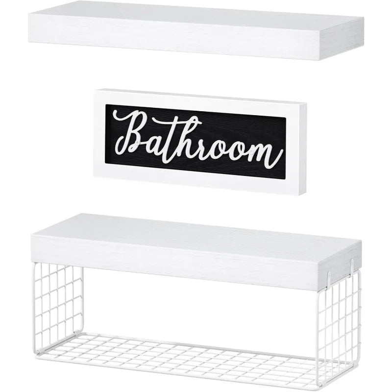 Badezimmerregale über der Toilette - Landhausstil Dekor Set