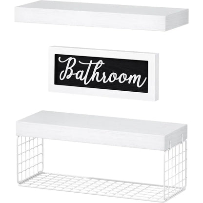 Badezimmerregale über der Toilette - Landhausstil Dekor Set