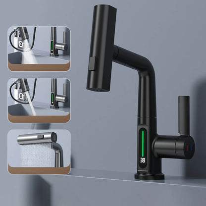 WaterMaster Flexibler LED Küche &amp; Bad Wasserhahn – 360° Schwenkbar, Herausziehbarer Schlauch &amp; 5 Sprühmodi