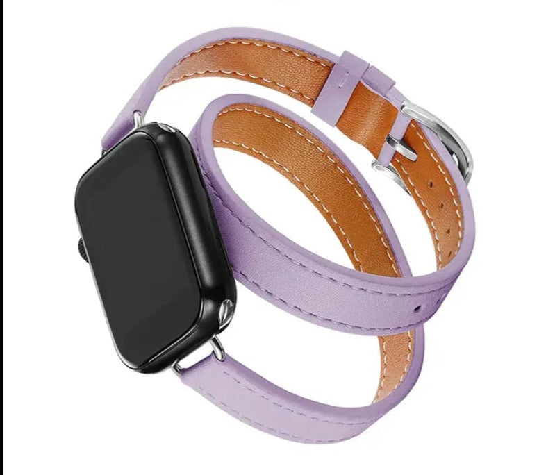 LuxeLeather Wrap-Armband für Apple Watch Series 9 &amp; Ultra 2