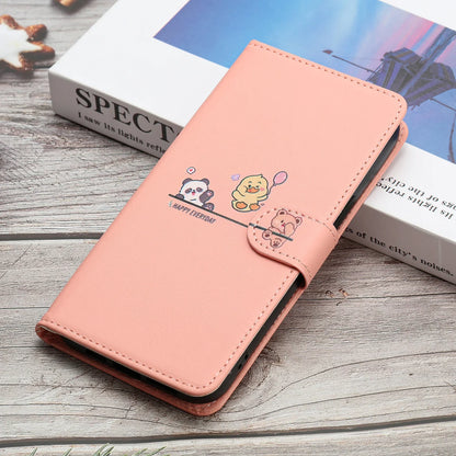 Tierdruck Leder iPhone Magnetische Flip Geldbörse Hülle