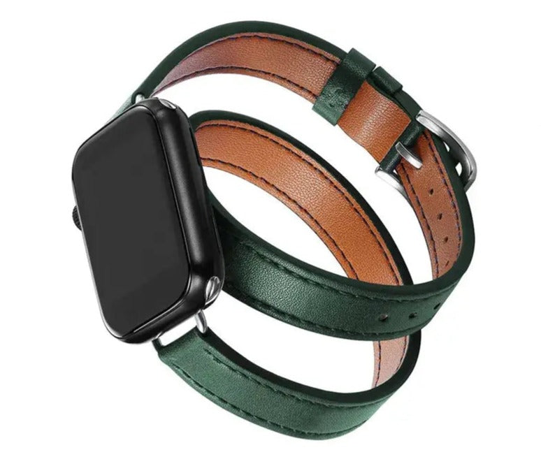 LuxeLeather Wrap-Armband für Apple Watch Series 9 &amp; Ultra 2