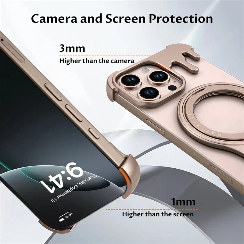 360° drehbare magnetische Metallhülle für iPhone