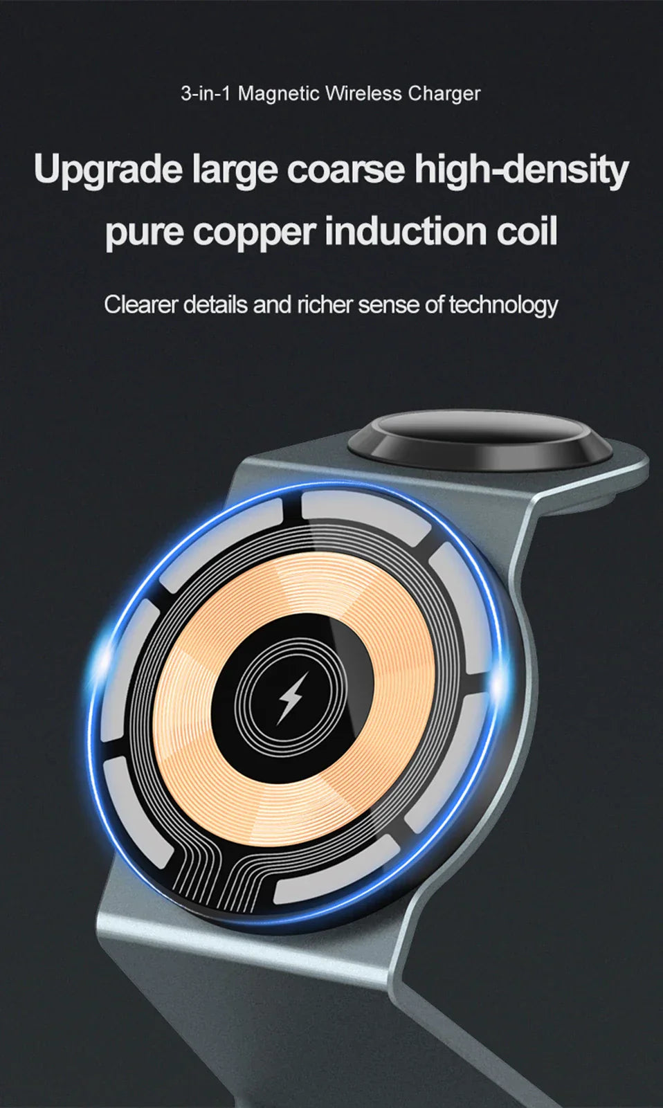 Chargy – 3-in-1 magnetisches kabelloses Ladegerät