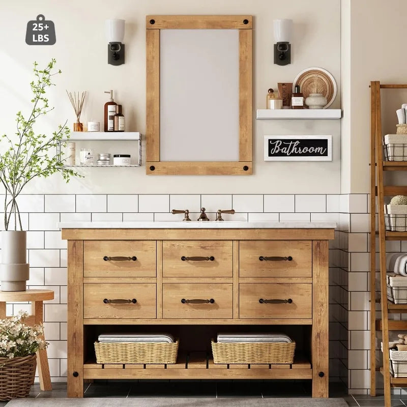 Badezimmerregale über der Toilette - Landhausstil Dekor Set