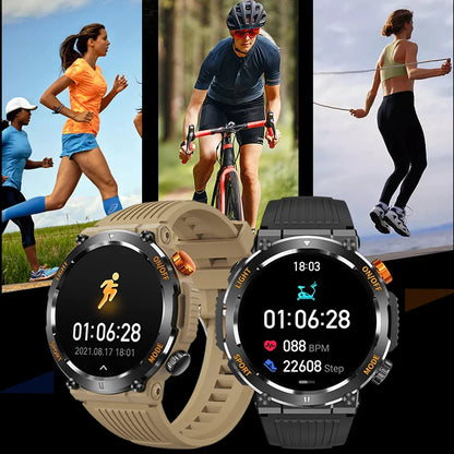 Zelara Outdoor HD Touchscreen Sports Fitness Tracker Smart Watch Mit Kompass &amp; Taschenlampe