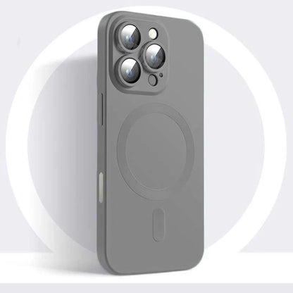 Luxuriöse matte schwarze MagSafe iPhone-Hülle